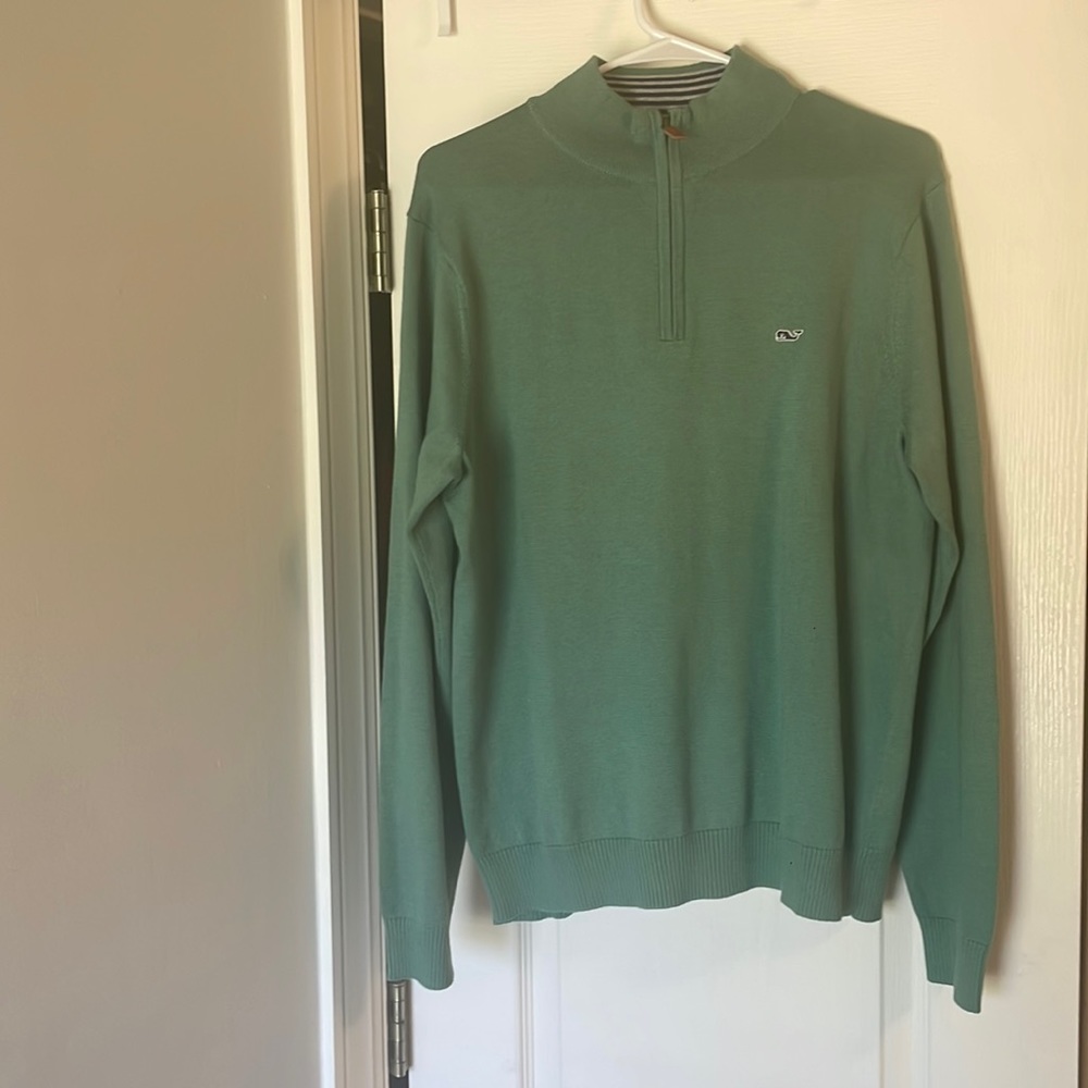 Vineyard vines moss green men’s small sweater zip up